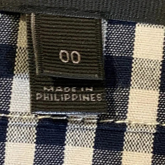 J.‎ Crew Women's Gingham Plaid Linen Blend Motorcycle Jacket Size 00 - Picture 9 of 14